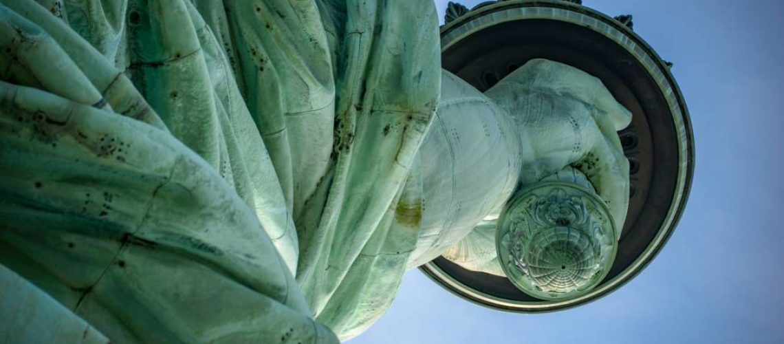 Statue of Liberty Looking Up